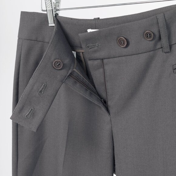 Brunello Cucinelli Grey Wool Double-Button-Fly Trousers - Picture 8 of 12